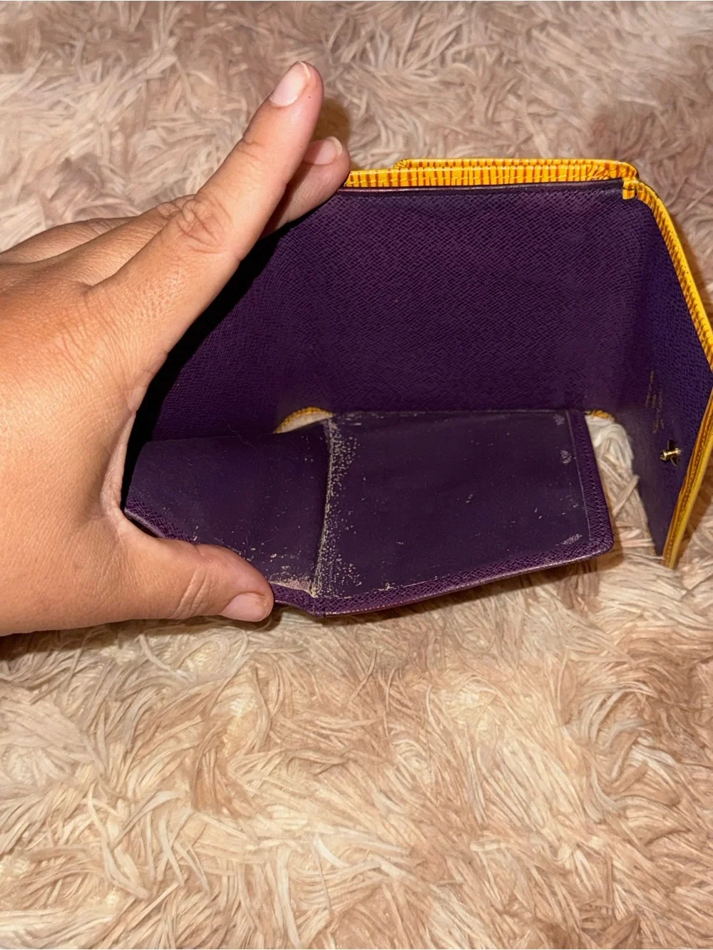 PROJECT  Louis Vuitton Yellow Epi Leather Elise Trifold Wallet